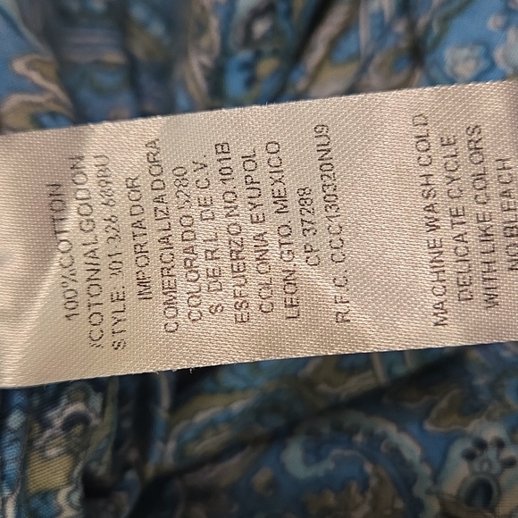 Roper Blue and Green Paisley Men's Shirt Size XL - Picture 6 of 9